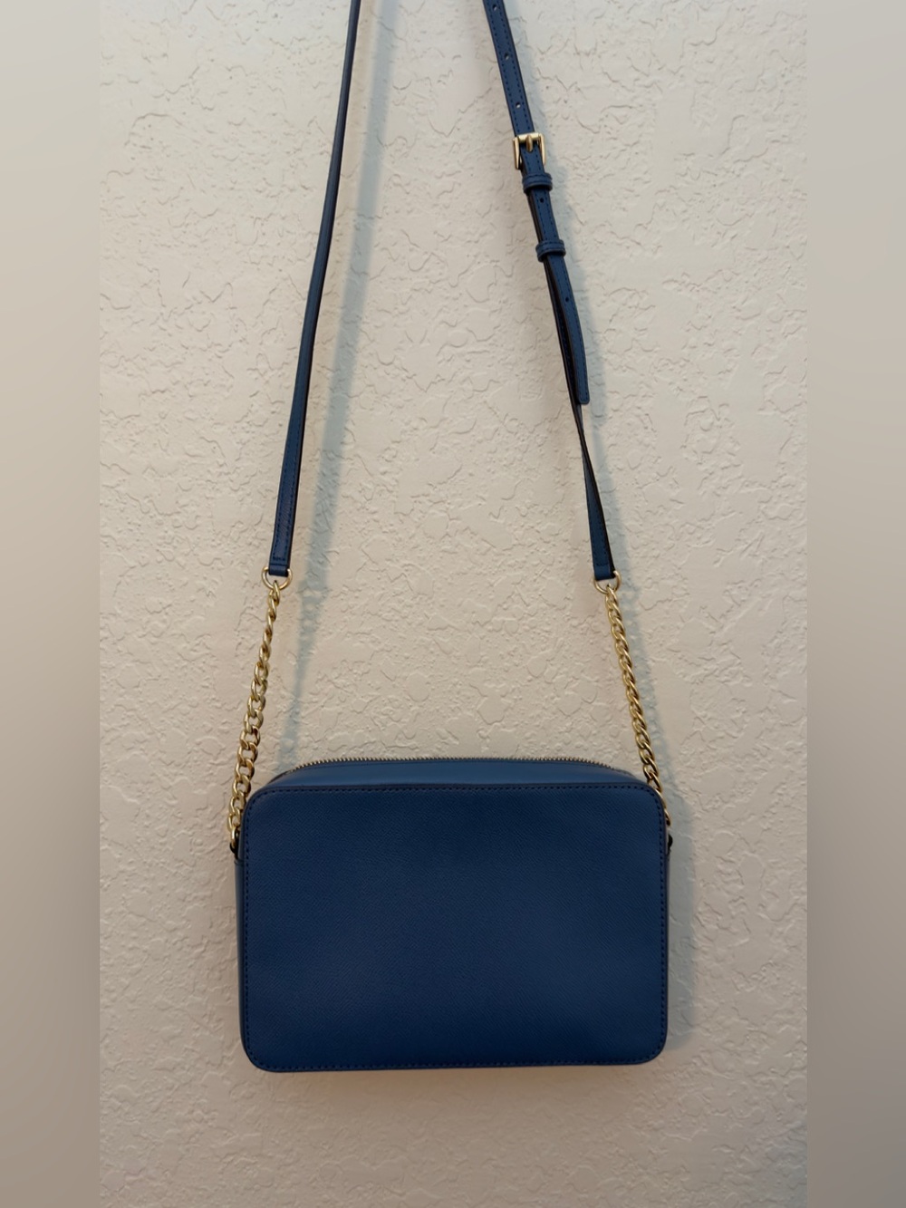 MICHAEL KORS Jet Set Saffiano Leather Blue Crossbody Bag - Picture 3 of 7